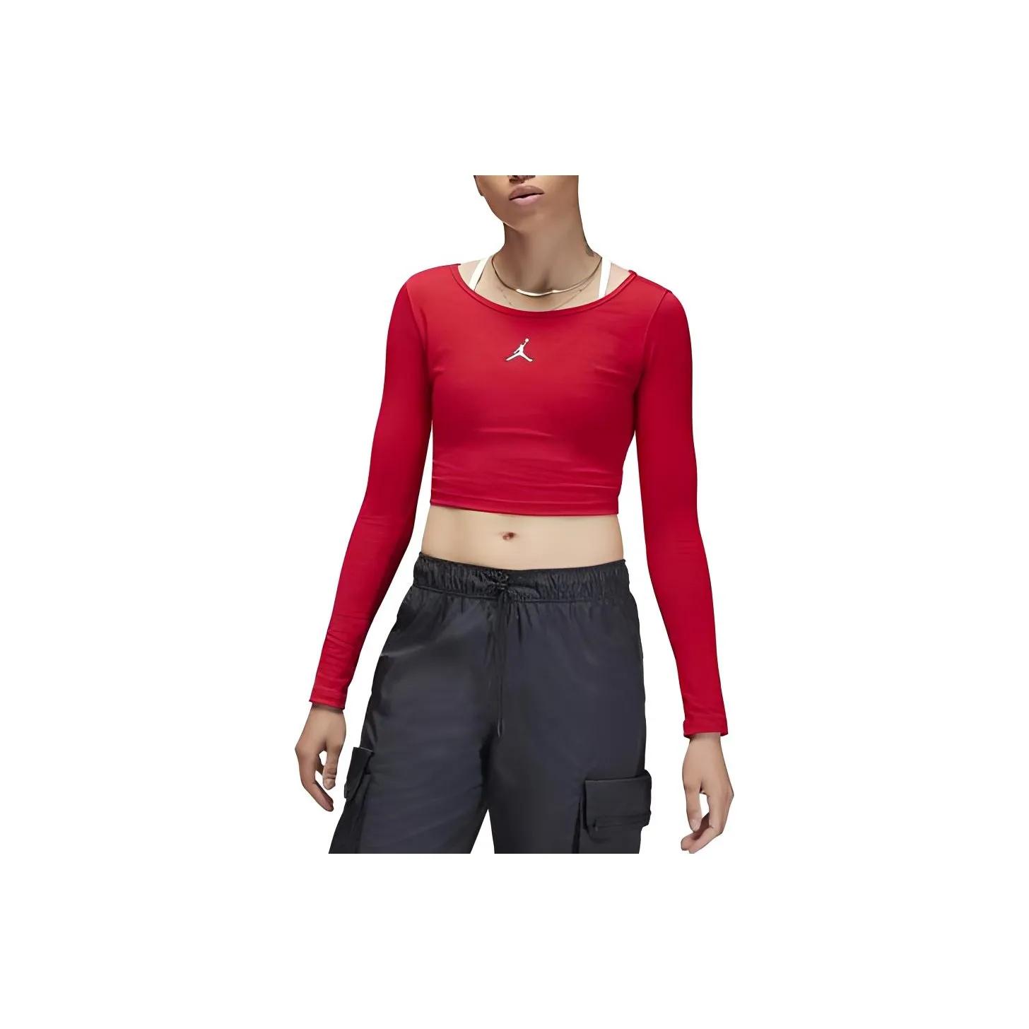 Jordan Фитнес-красный Женские Короткие Топы