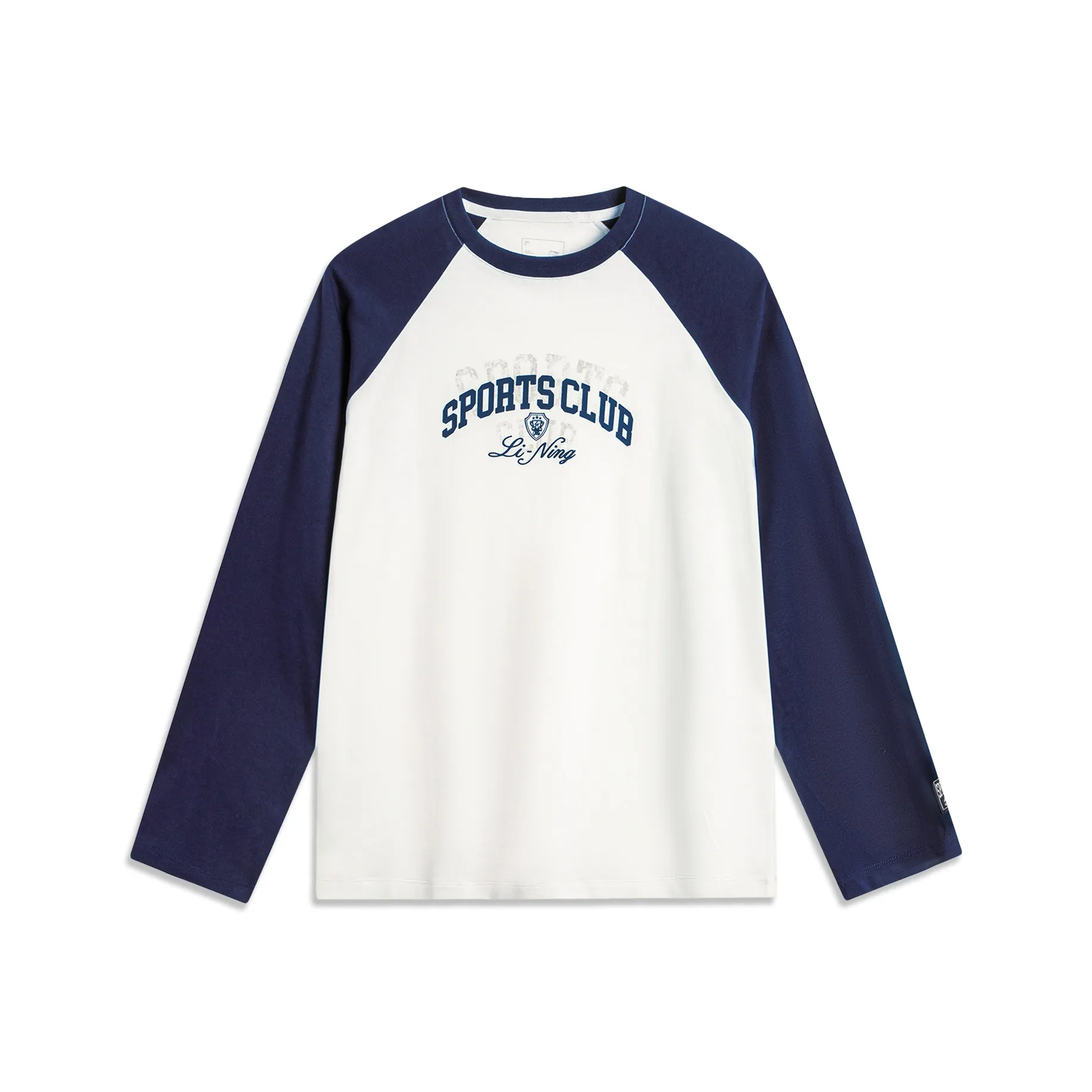 LINING Sports Life Collection T-Shirt Женская Айвори Морской Синий