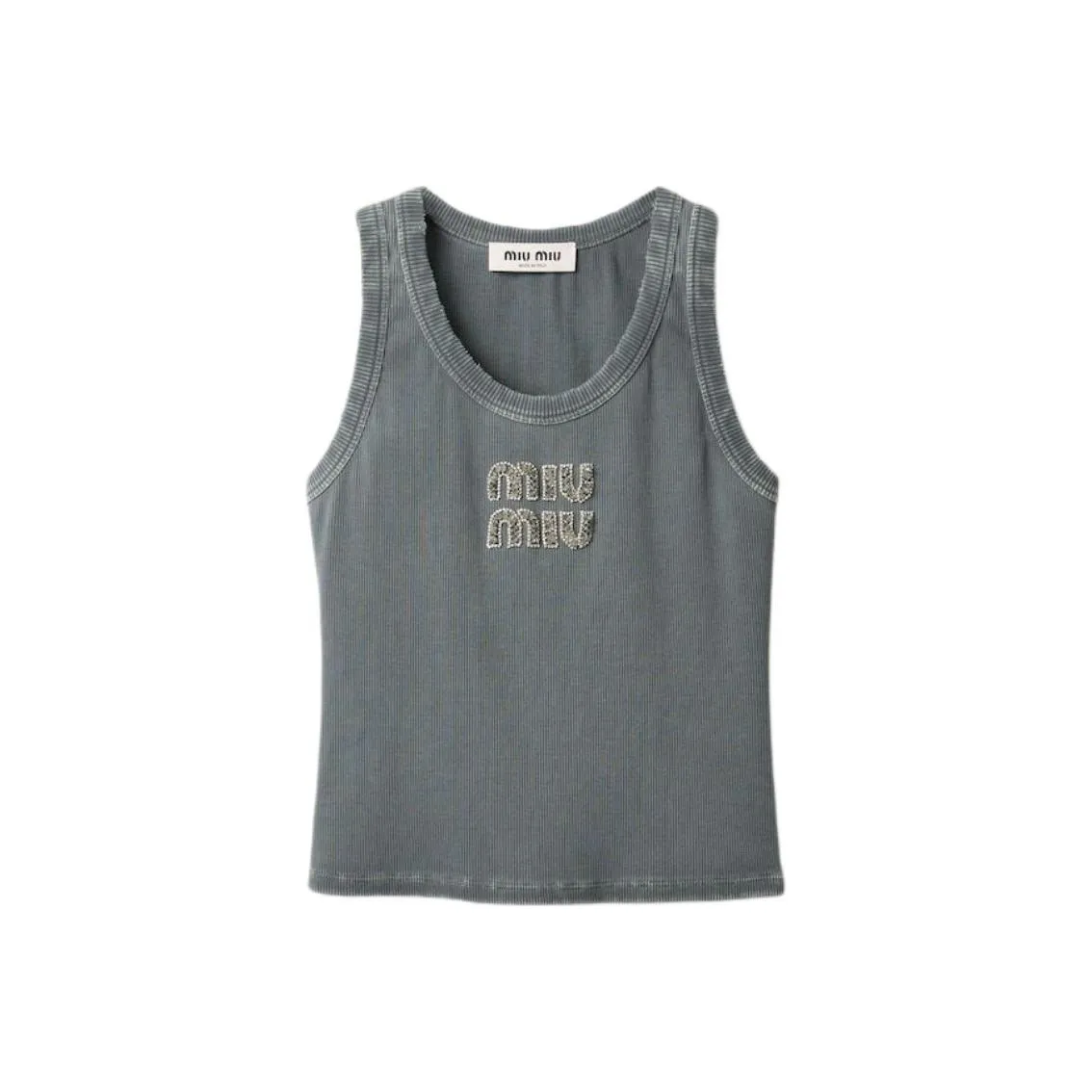 MIU MIU Tank Tops Women's Gray