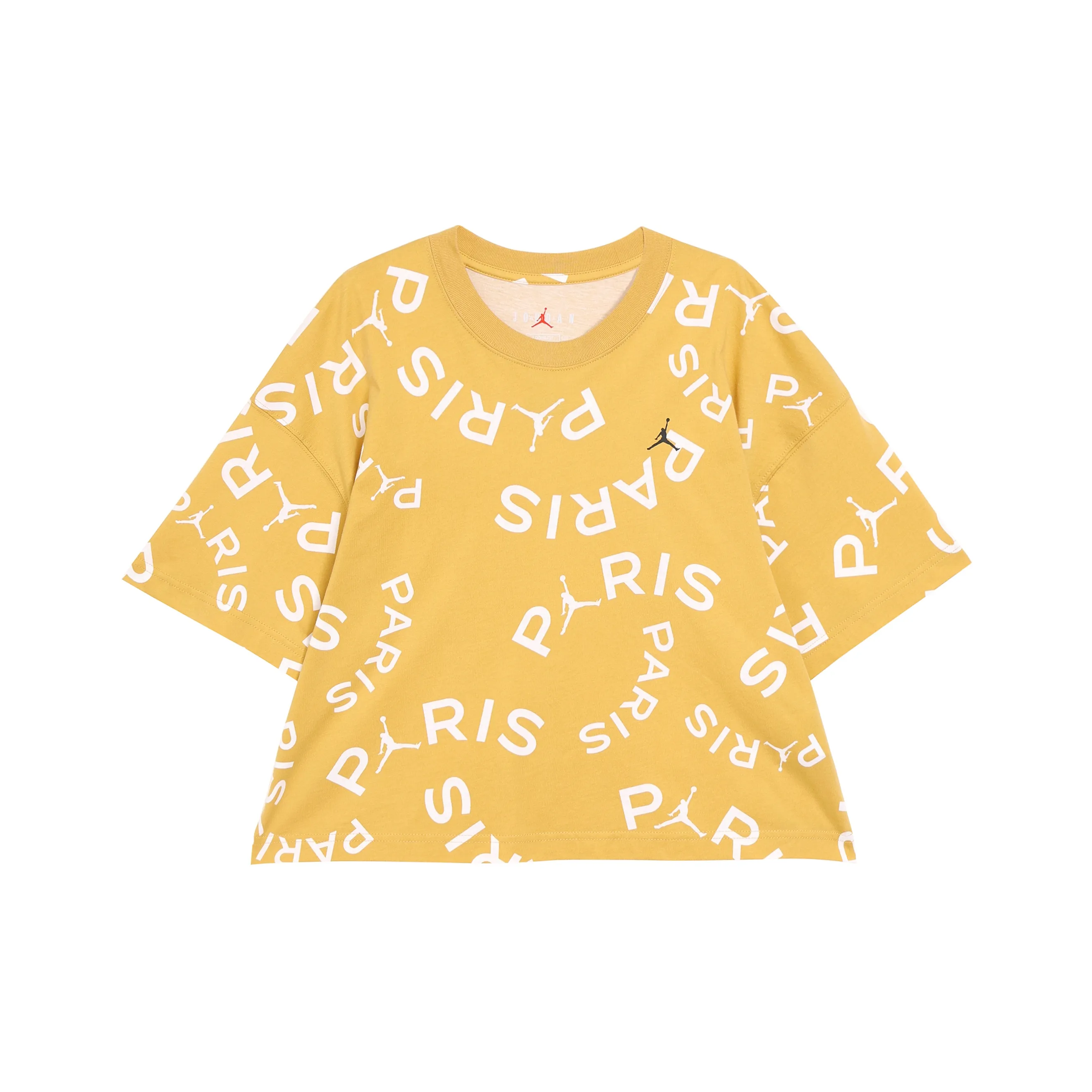 Джордан Рукав с спущенным плечом T-рубашка Женская Золотая