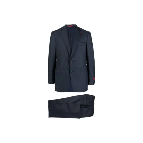 Isaia Синий Мужские офисные костюмы