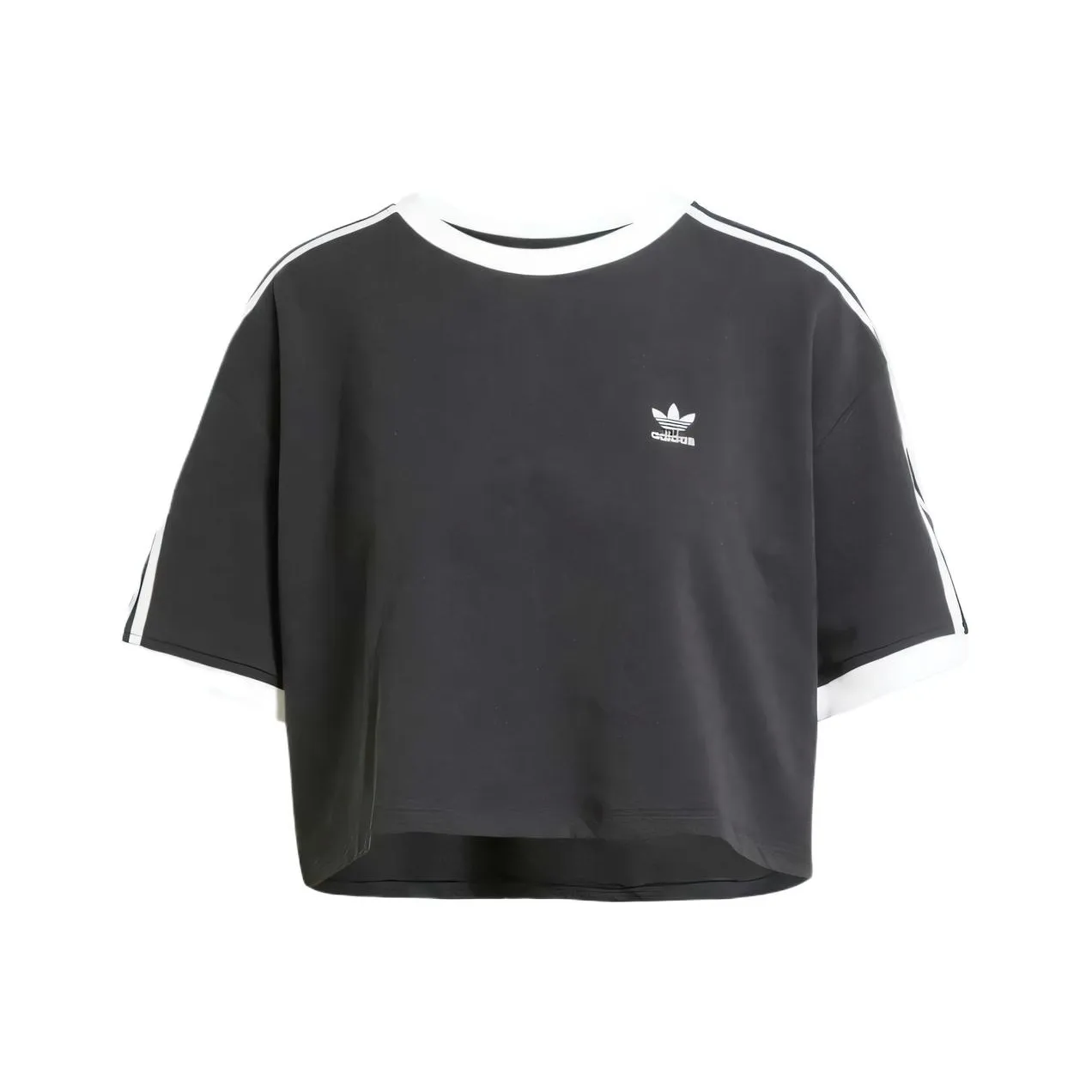Adidas Originals ADICOLOR 3 Полосы T-рубашка Женская Черная