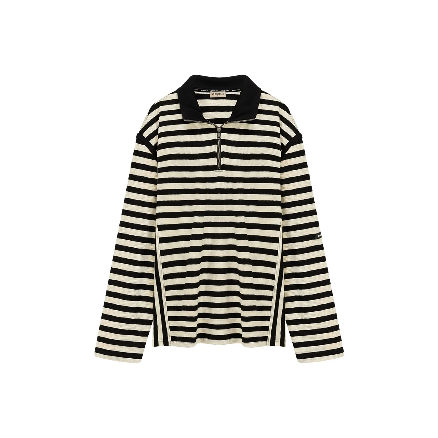 NO ONE ELSE T Shirts Unisex Black White Stripes