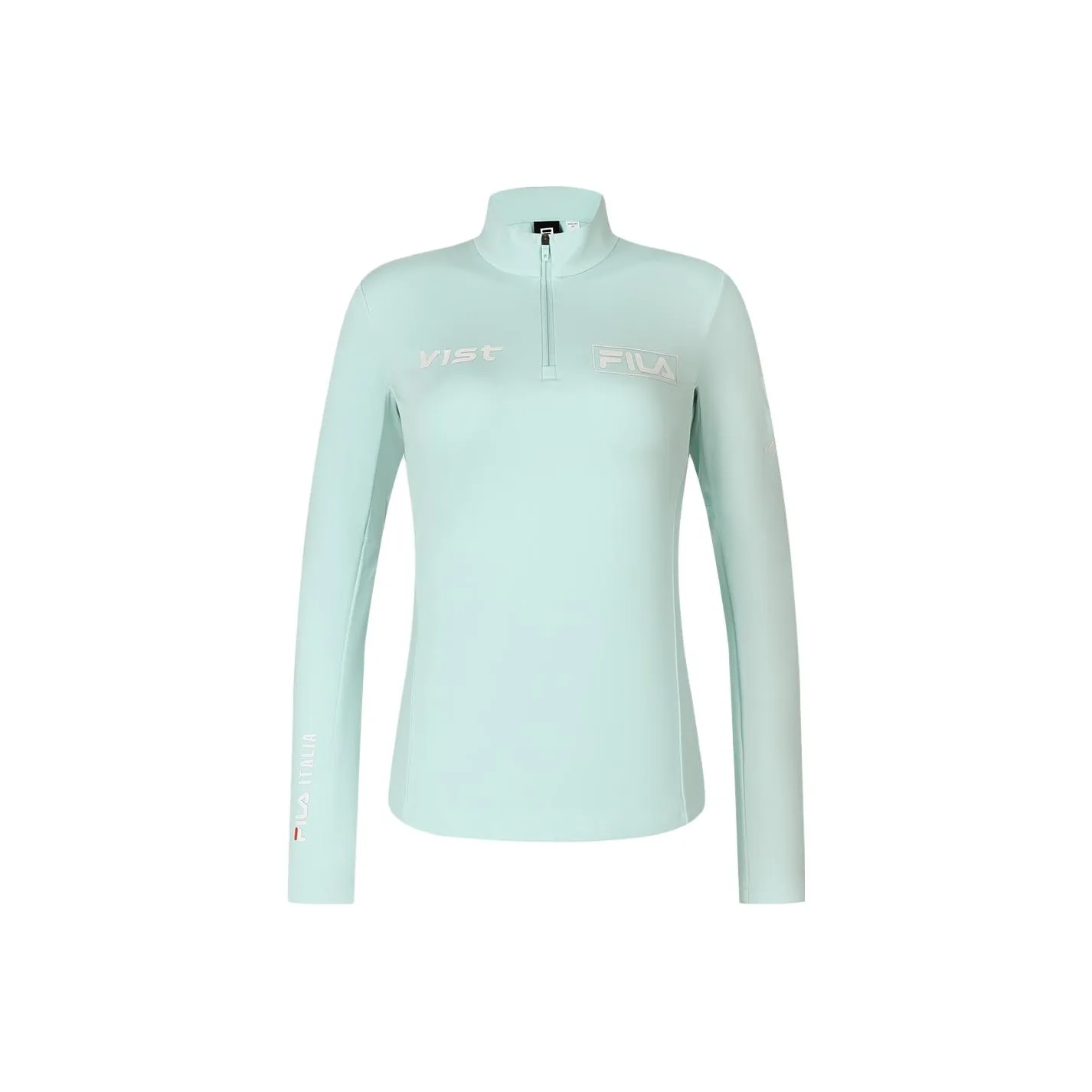 FILA Стандартная Длинная Рукавная Рубашка Женская Цвет Яичная Скорлупа Зеленая