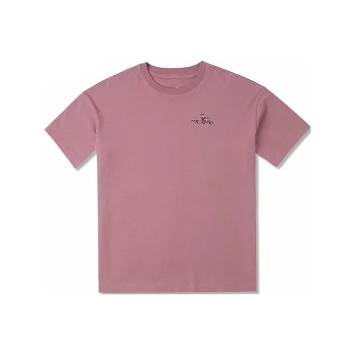 Converse HIGH SUMMER ART T Shirts Women's Peach