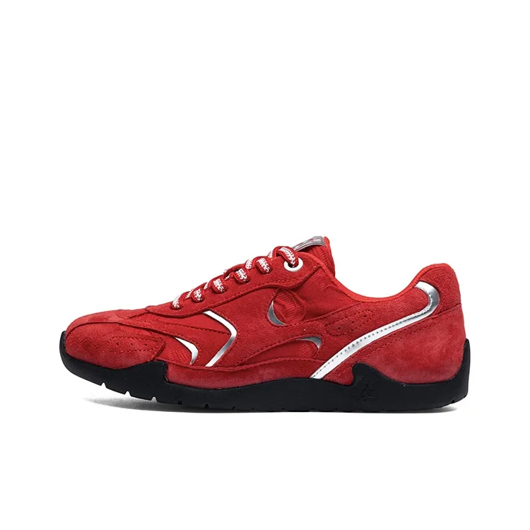 FAIRWHALE Low Top Casual Shoes Unisex Race Red