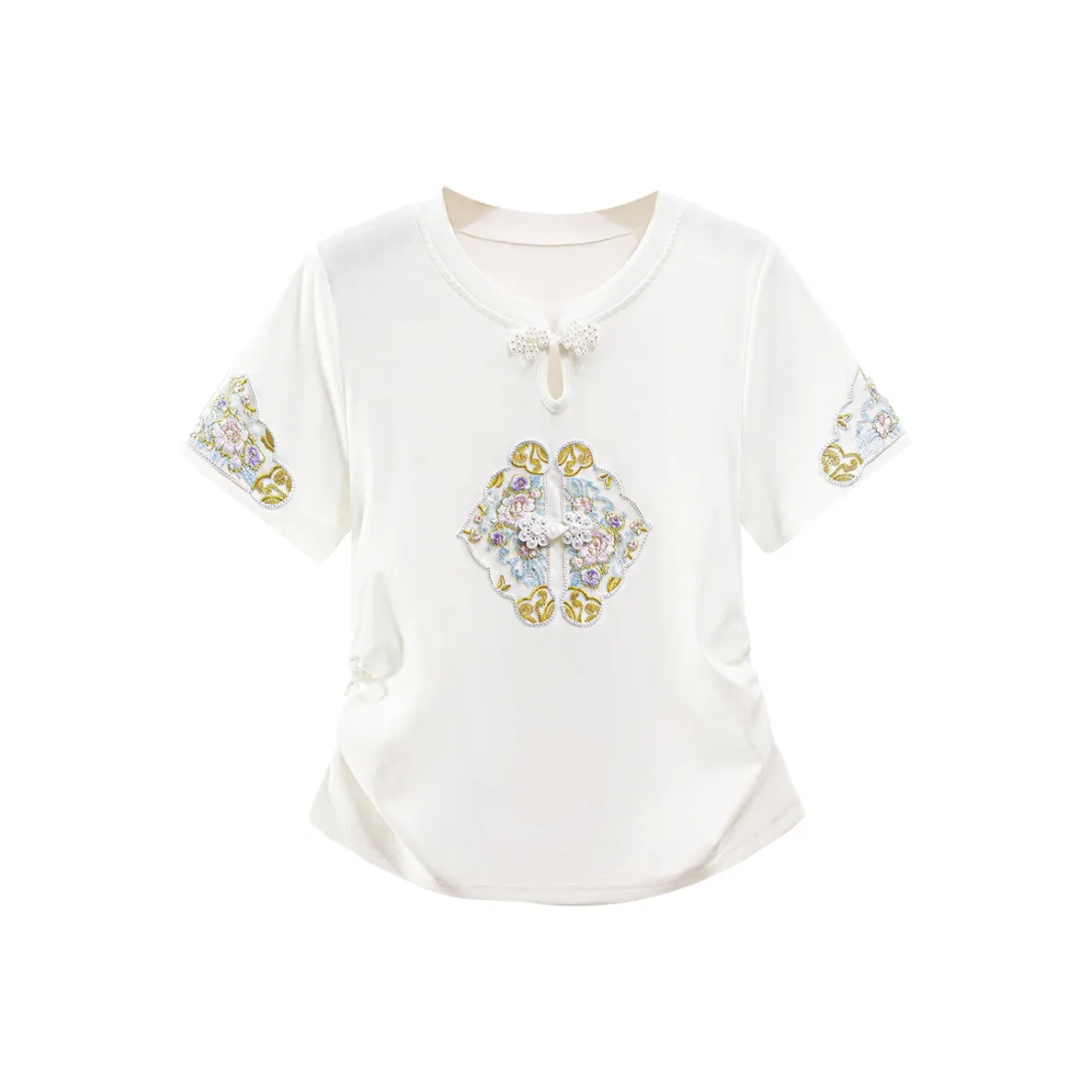 TOUCH Набор с рукавом T-рубашка Женская Белая