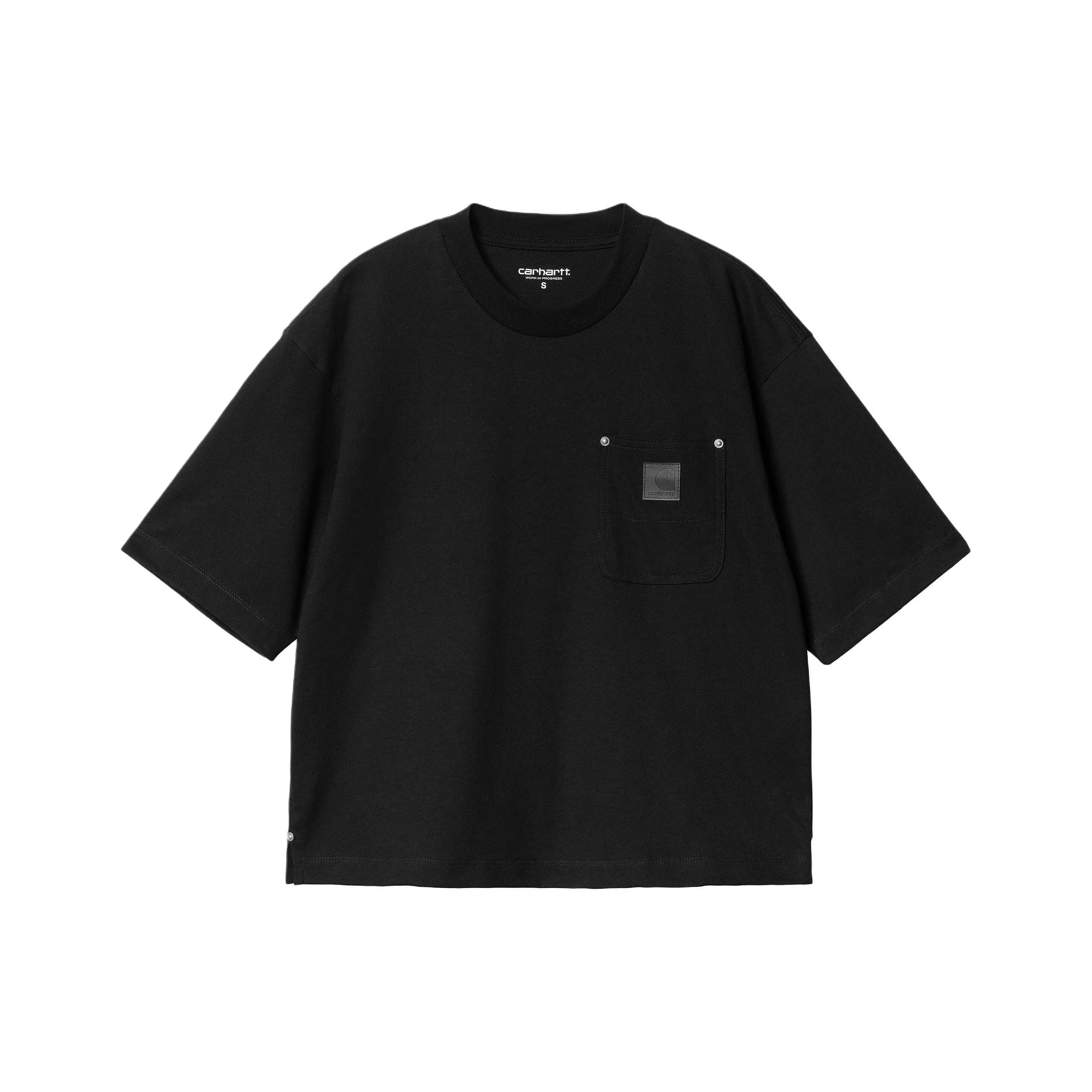 Carhartt WIP W' S S Рукав с оборванным плечом T-рубашка Женская Черная