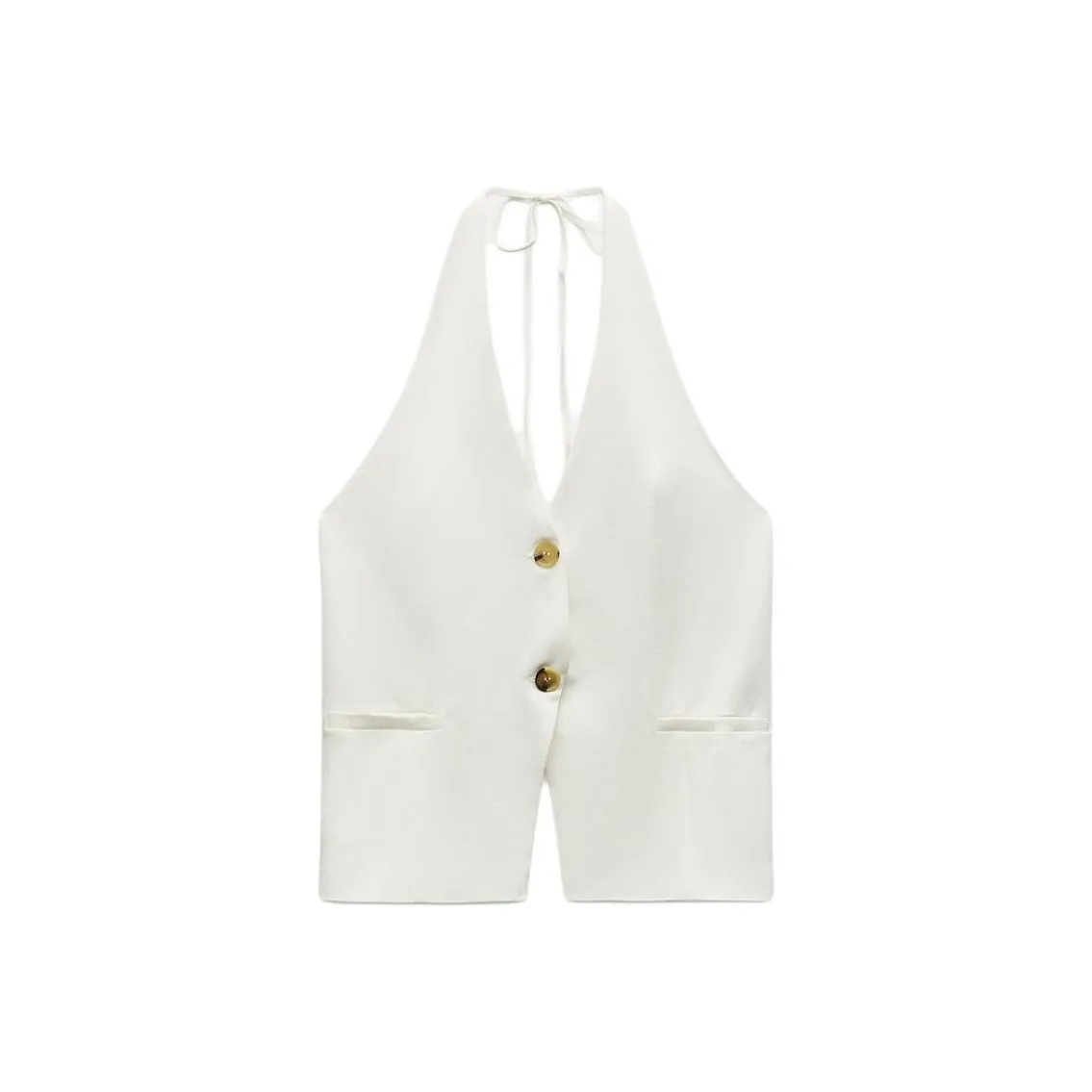 ZARA Trf Tank Tops Women's White