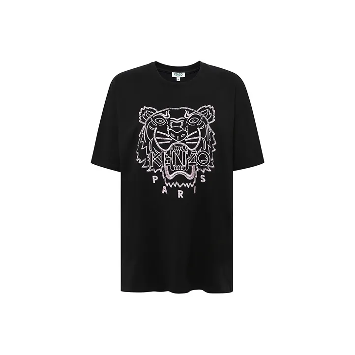 KENZO Classic Tiger Head T Shirts Women's Black