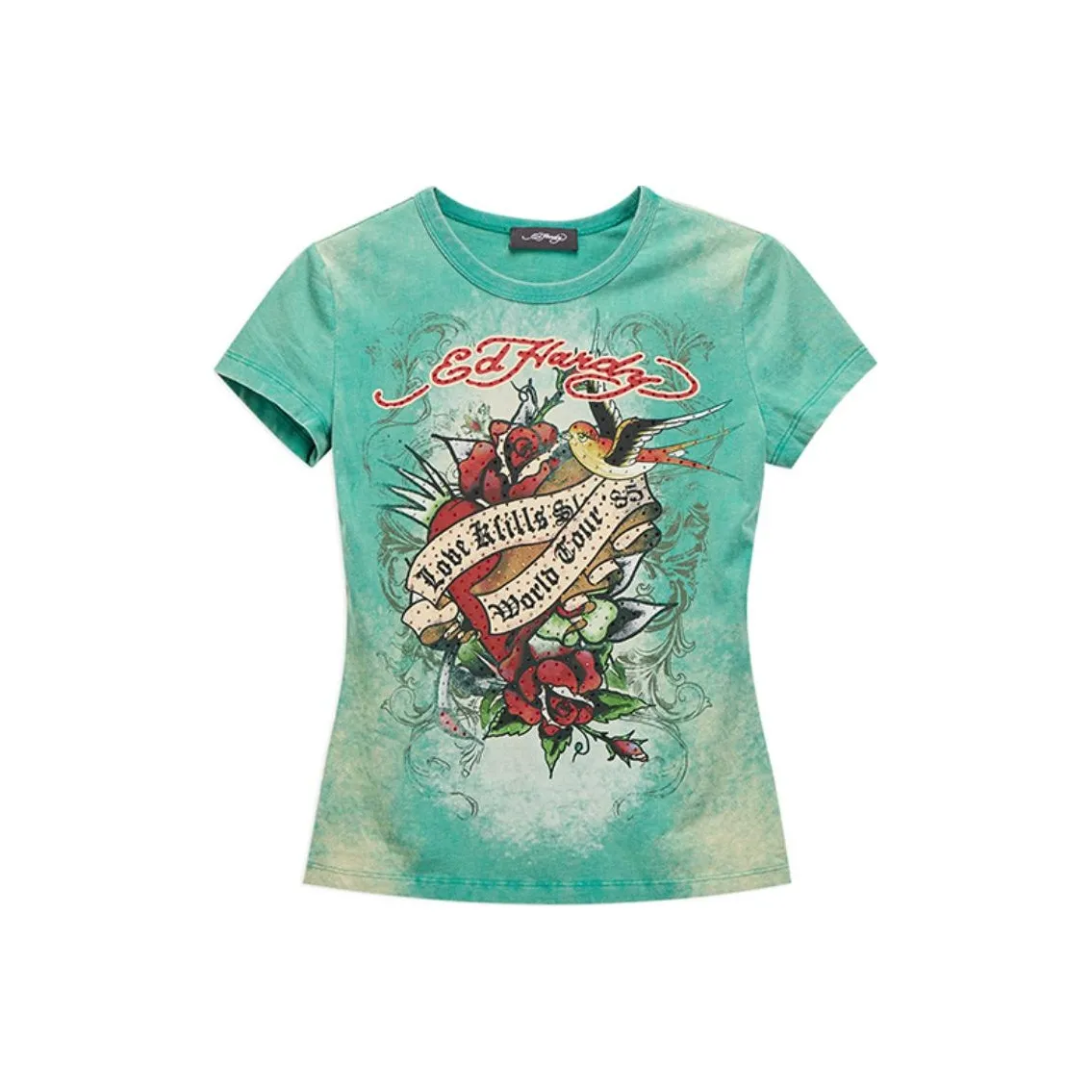 Ed Hardy T Shirts Women's Forest Dark Green