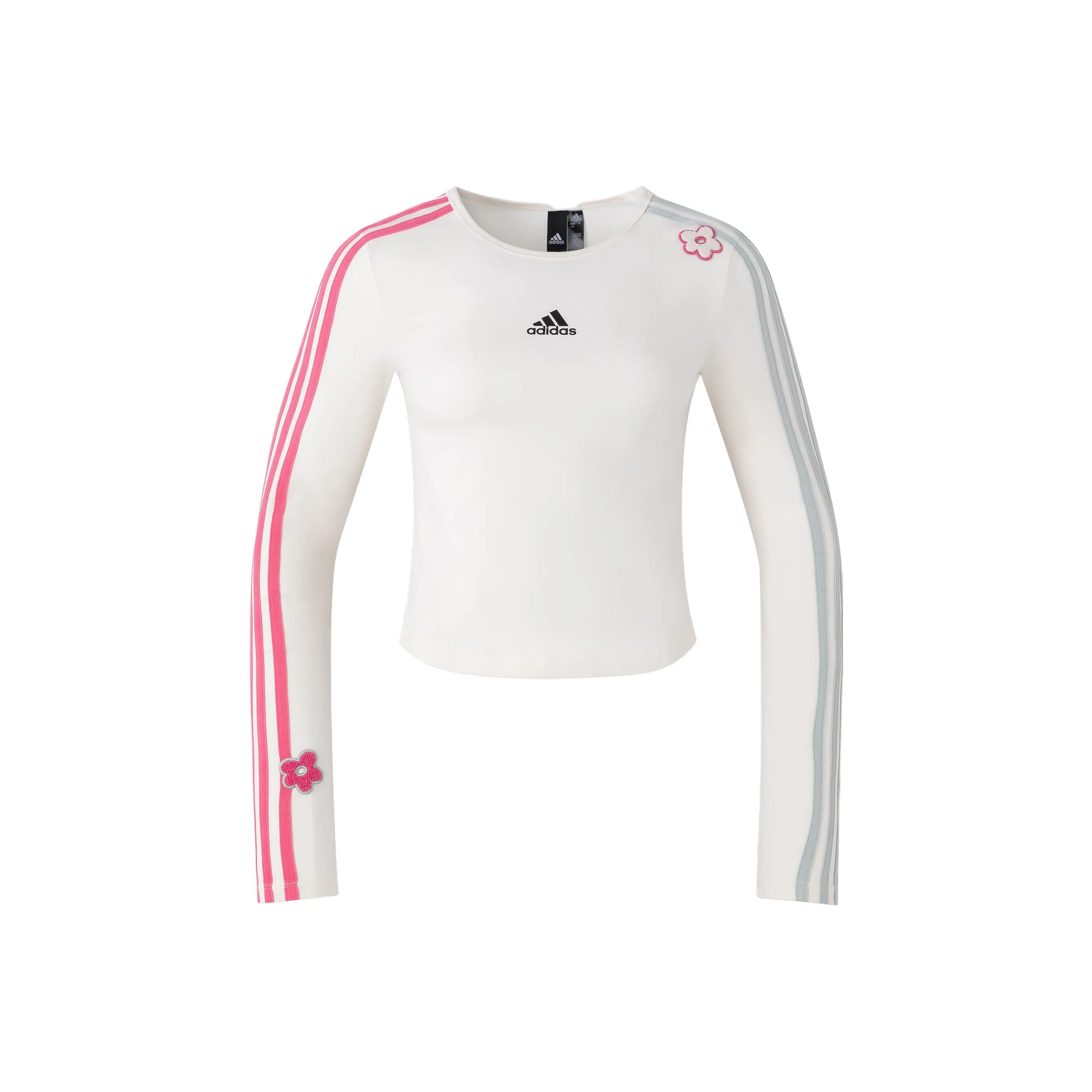 Adidas Set in Sleeve T Shirt Women's Pink White