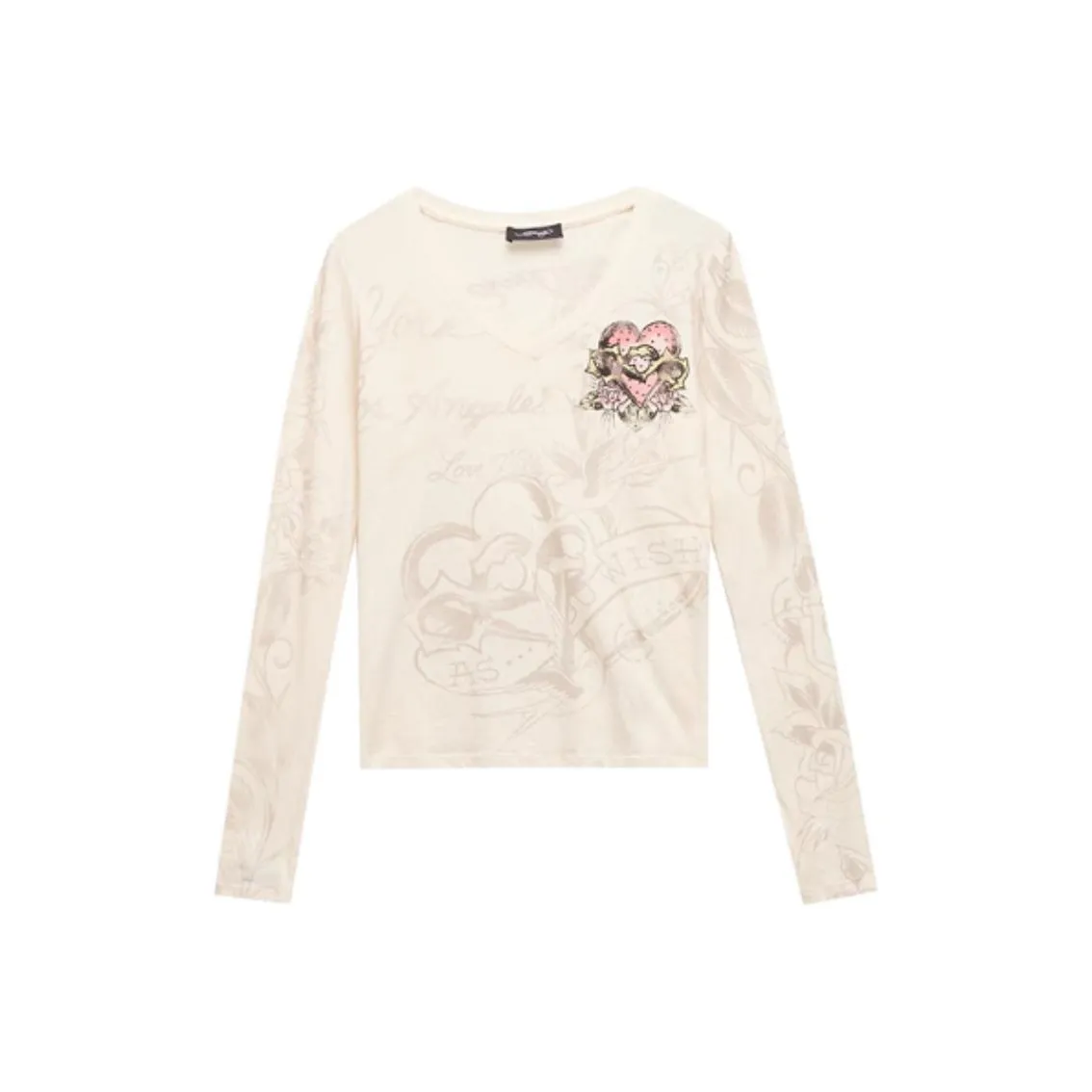 Ed Hardy T-рубашка женская цвет слоновая кость