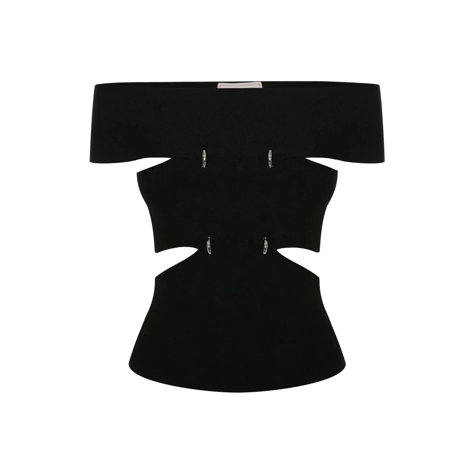 Alexander McQueen Cut Out Off Shoulder Stretch Top