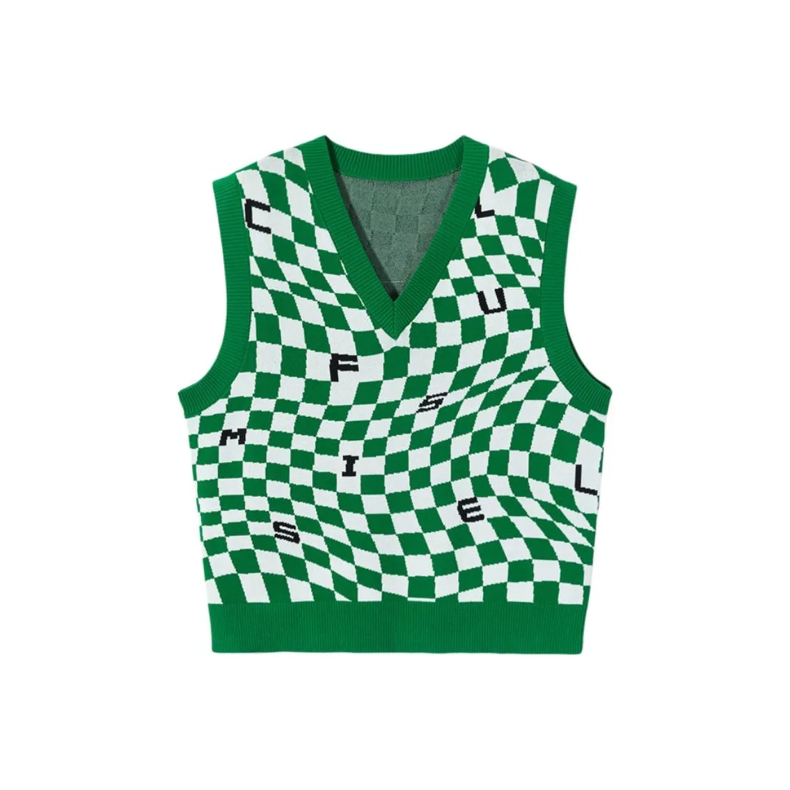 EICHITOO Майка Женская Темно-зеленая Клетка