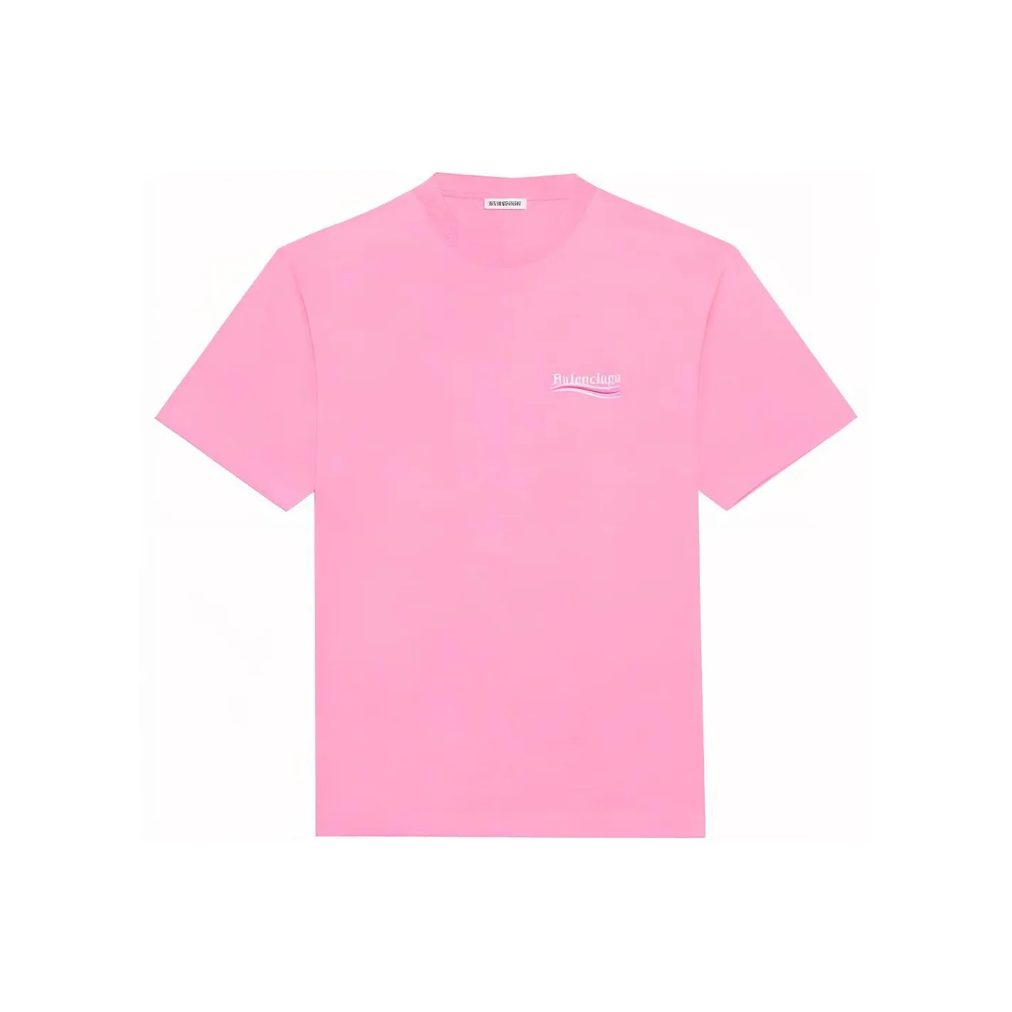 Balenciaga T-рубашка с оборванным рукавом женская розовая свободного кроя