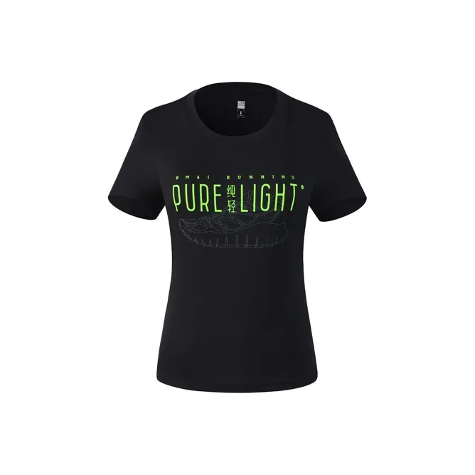 BMAI PURE Светло-черные Женские беговые футболки