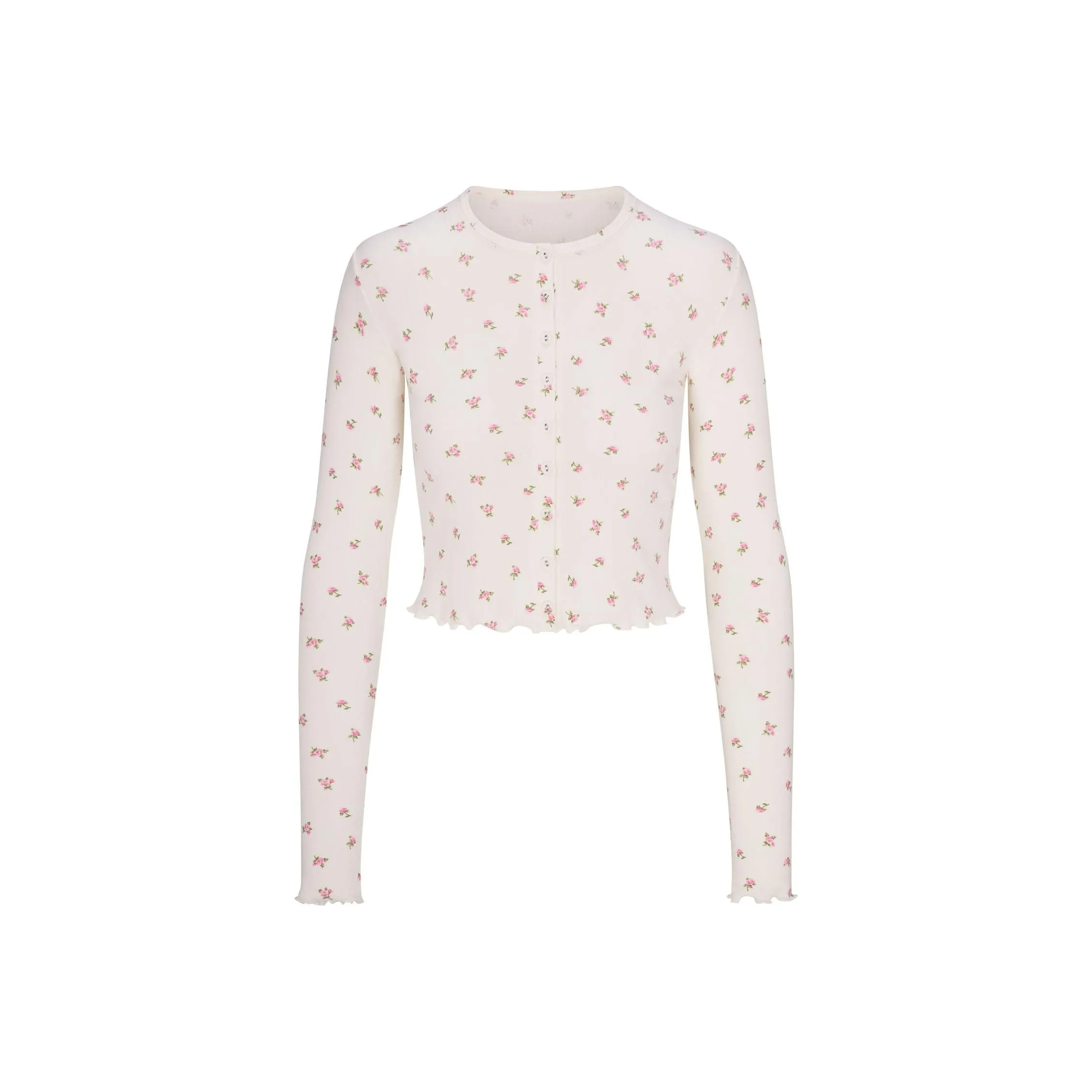 SKIMS Valentine's Day Collection T-Shirt Women's Marble Pink Rosebud Print/Marble Pink Rose Lily Print