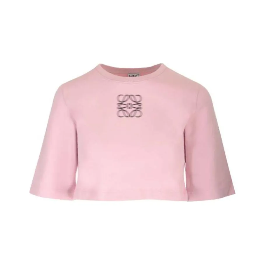 LOEWE Anagram Cropped T Shirt 'Pink'