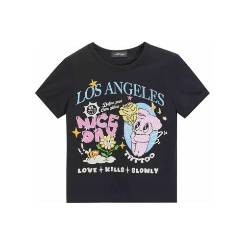 Ed Hardy Черные Женские Футболки