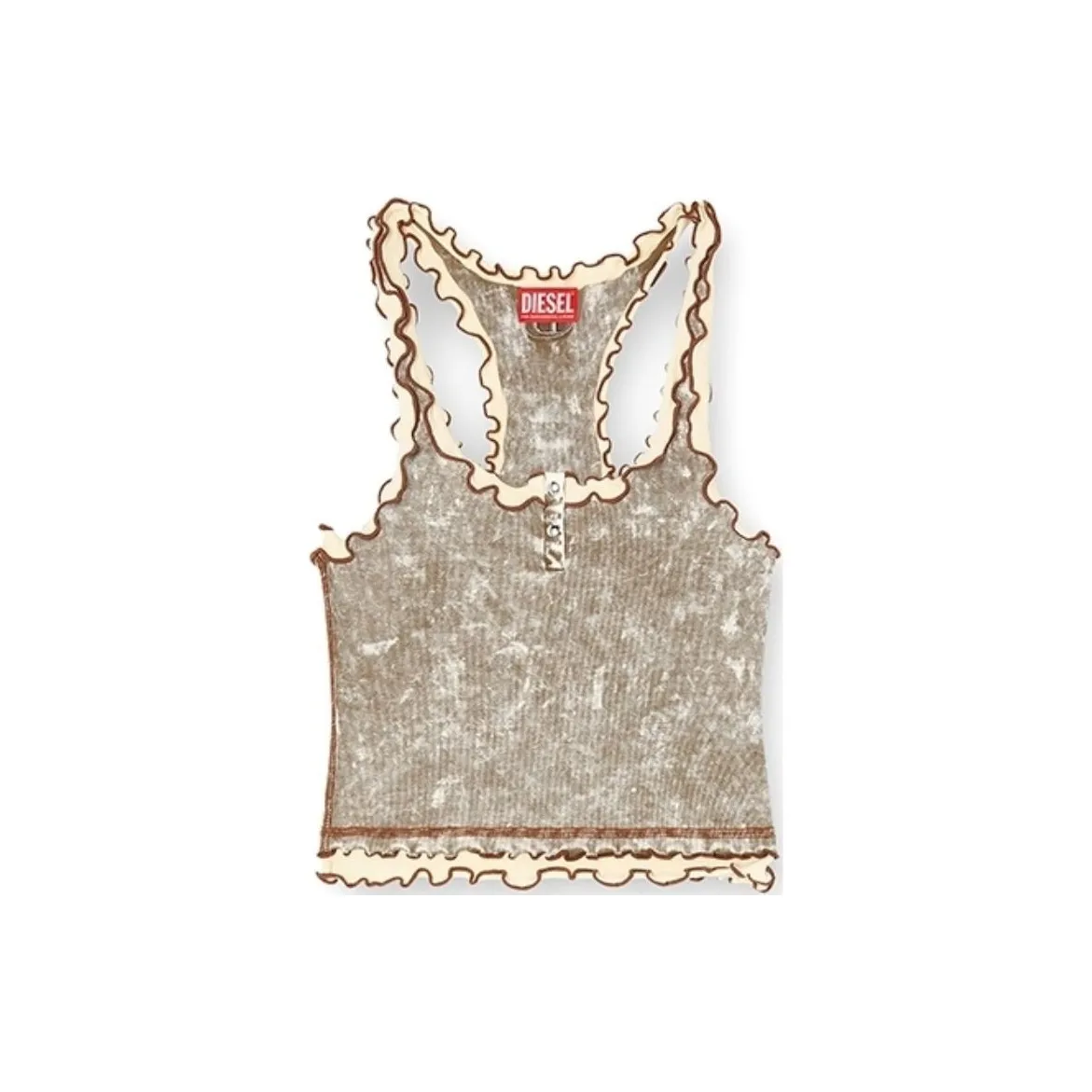 DIESEL SS25 Майка Женская Экрю