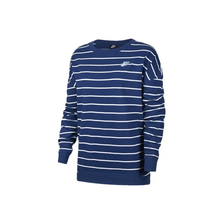 Nike Рукав с оборванным плечом T-рубашка Женская Синяя