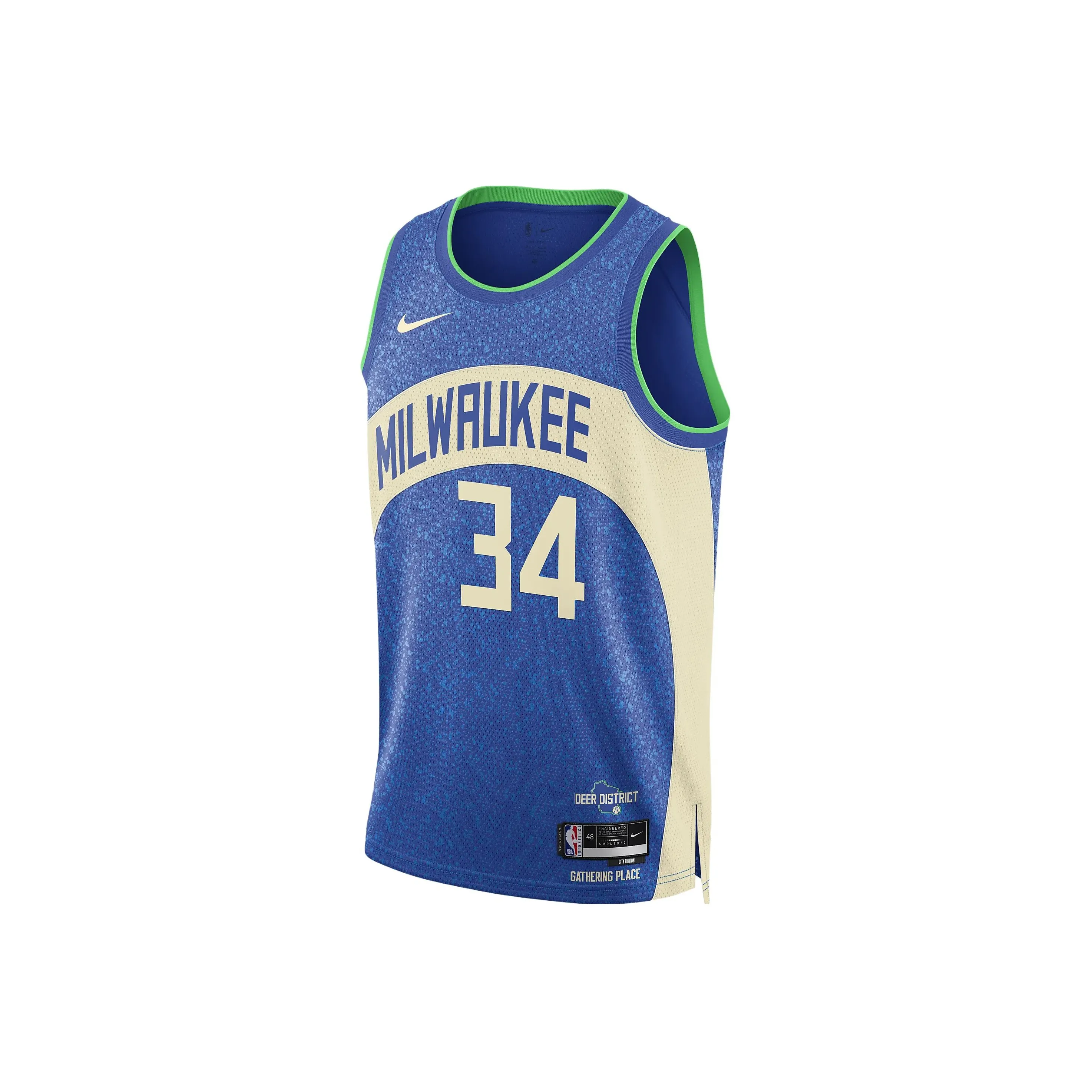 Nike Giannis Antetokounmpo Milwaukee Bucks City Edition 2023/24 Men's Nike Dri FIT Nba Swingman Jersey
