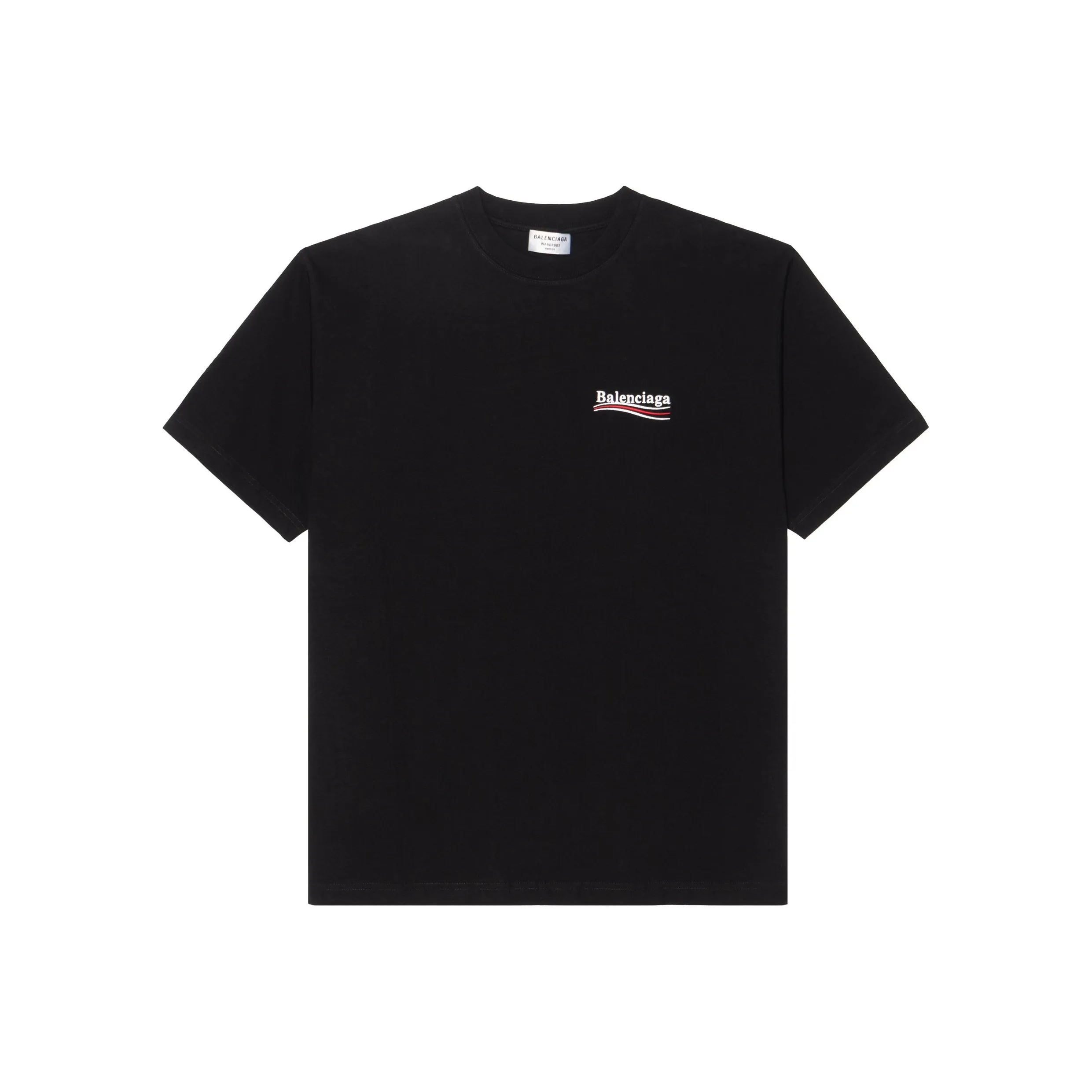 Balenciaga Black Political Campaign Oversized T Shirt 'Black/White'