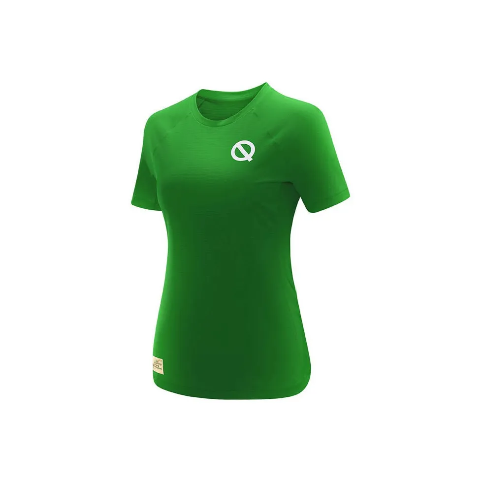 Qinkung Бег T-Рубашка Женская Лесной Зеленый
