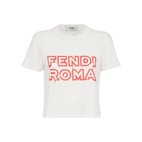 FENDI Белый Женские Короткие Топы