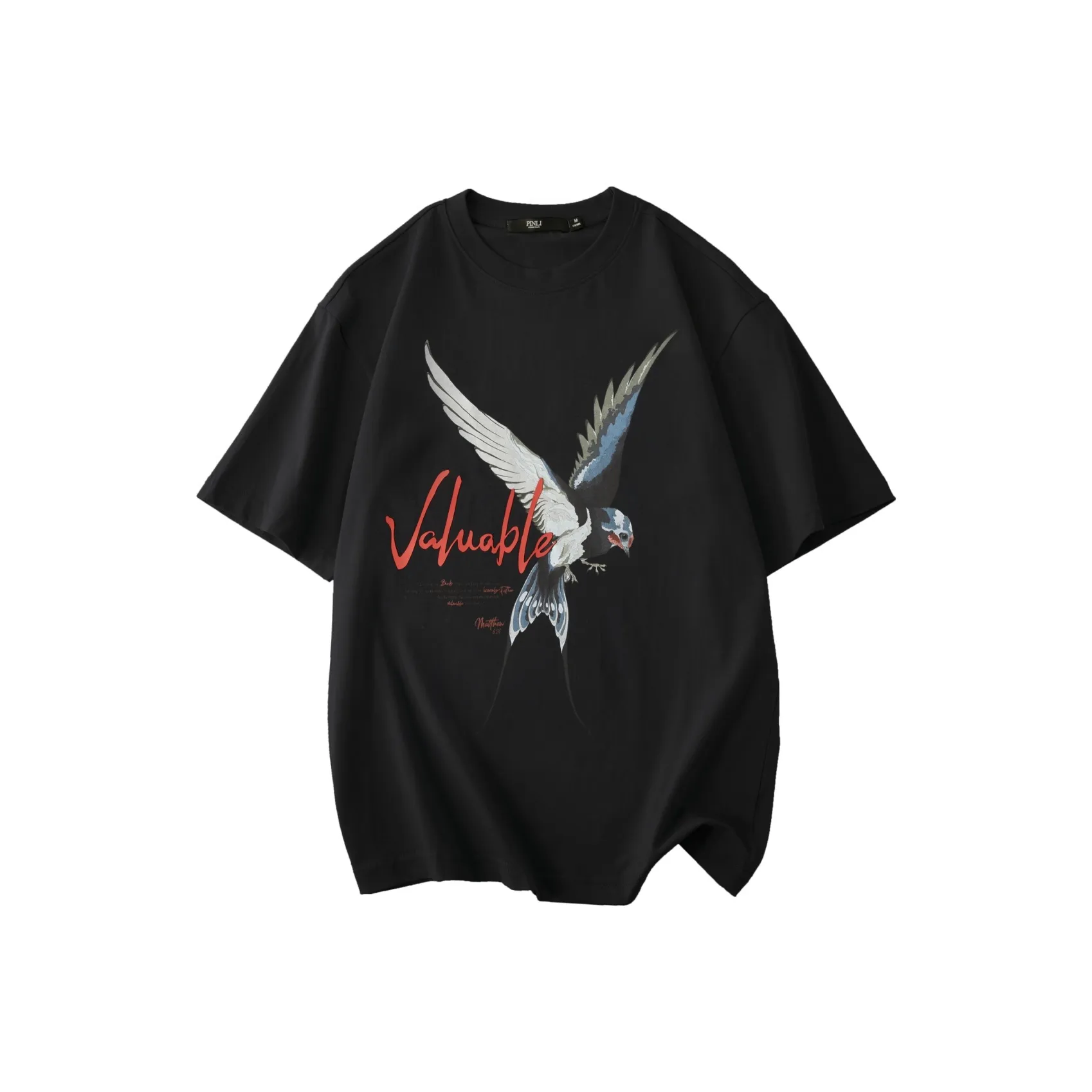 PINLI Черные Мужские T-Рубашки