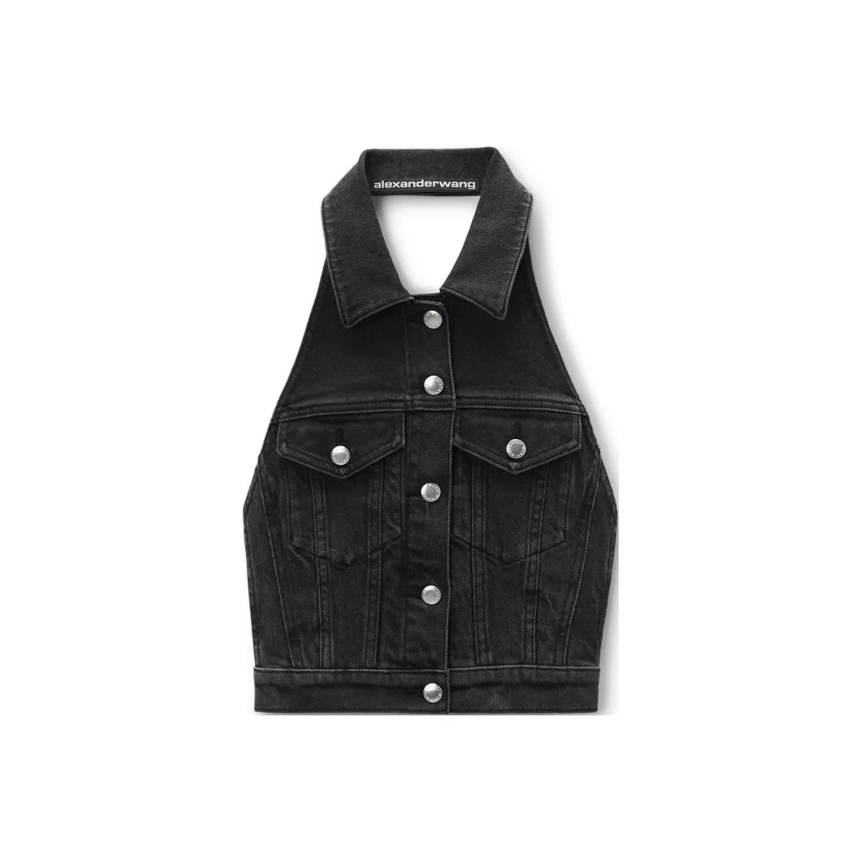 Alexander Wang Comfort Stretch Denim Halter Top