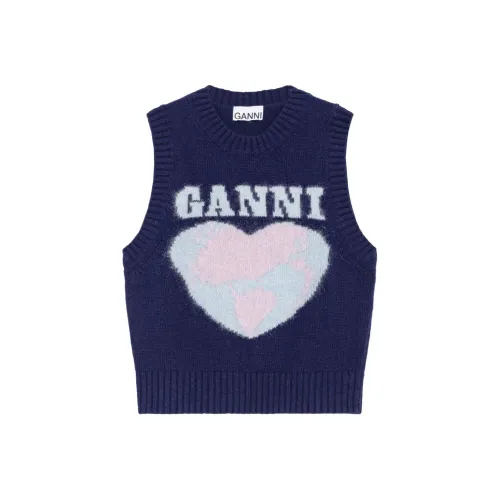 GANNI Синие Женские Майки