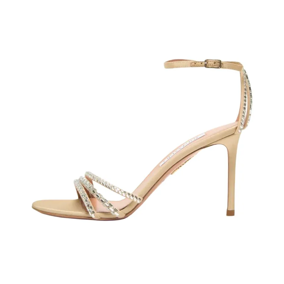 AQUAZZURA Milagros One Strap Sandals 8.5cm Women's Nude