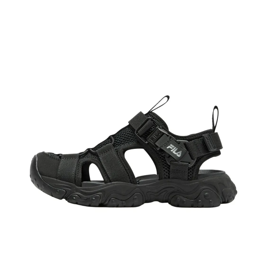 FILA KIDS Кошачья лапа Устойчивый к истиранию Дышащий Низ Резистентный Низкий Топ Детские Сандалии Черный