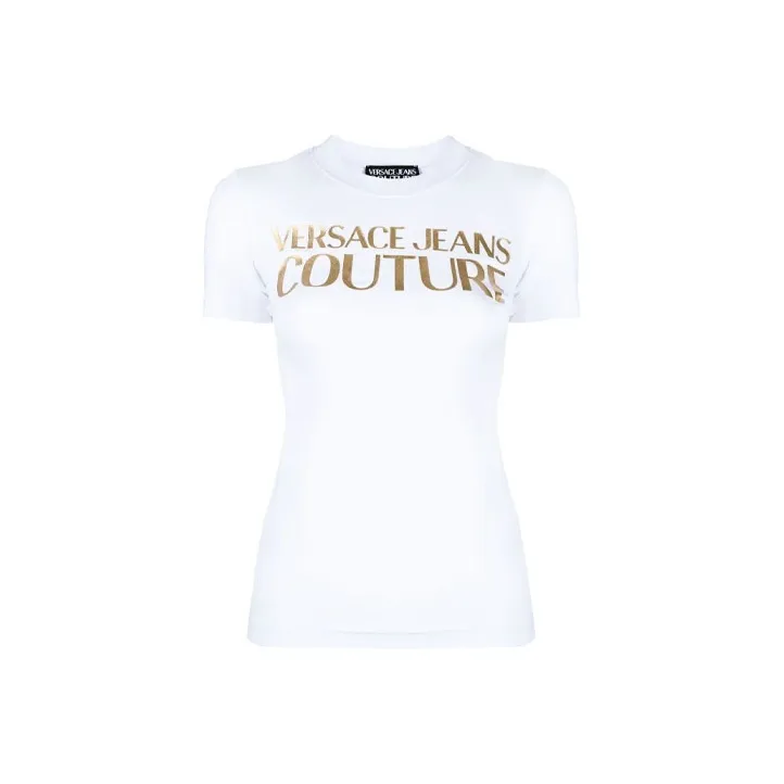 VERSACE JEANS COUTURE Logo Printed Crewneck T Shirt