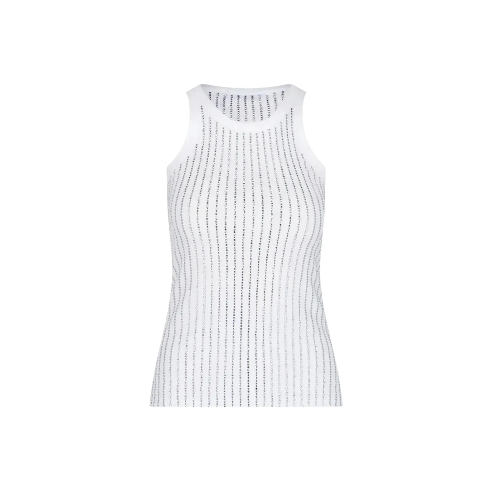 The Attico Embellished Ribbed Tank Top