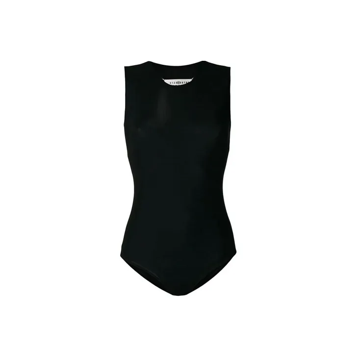 Maison Margiela Sleeveless Logo Detailed Bodysuit