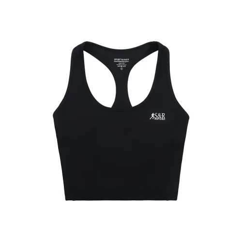 SPORTY & RICH Черные Женские Майки