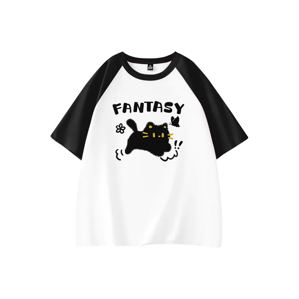 Хлопок реглан рукав футболка женская