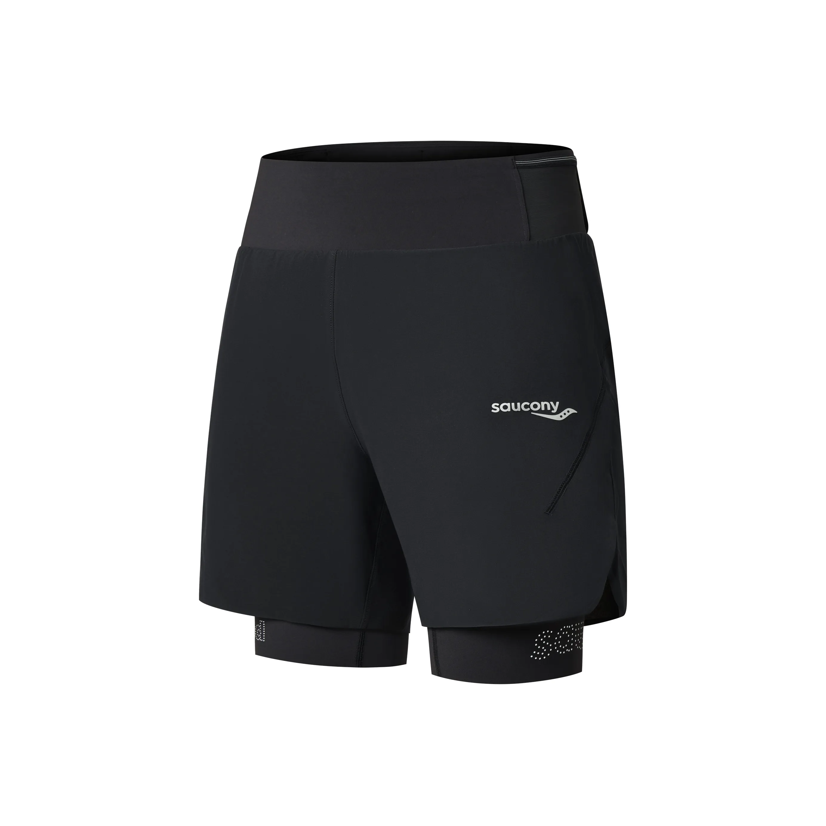 Saucony Спортивные шорты Мужские Глубокий черный
