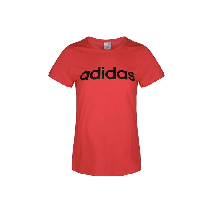 Adidas Комплект с короткими рукавами T-рубашка женский ярко-розовый флуоресцентный красный