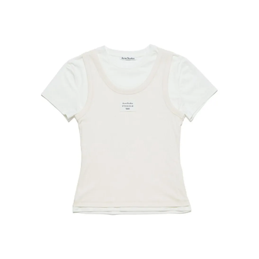 ACNE STUDIOS SS25 Стандартная T-рубашка Женская Белая