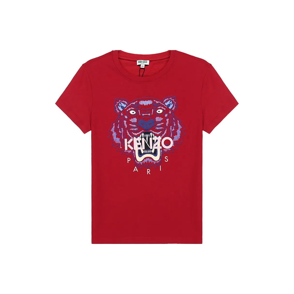 KENZO Classic Tiger Head Красный китайский Женские T Рубашки