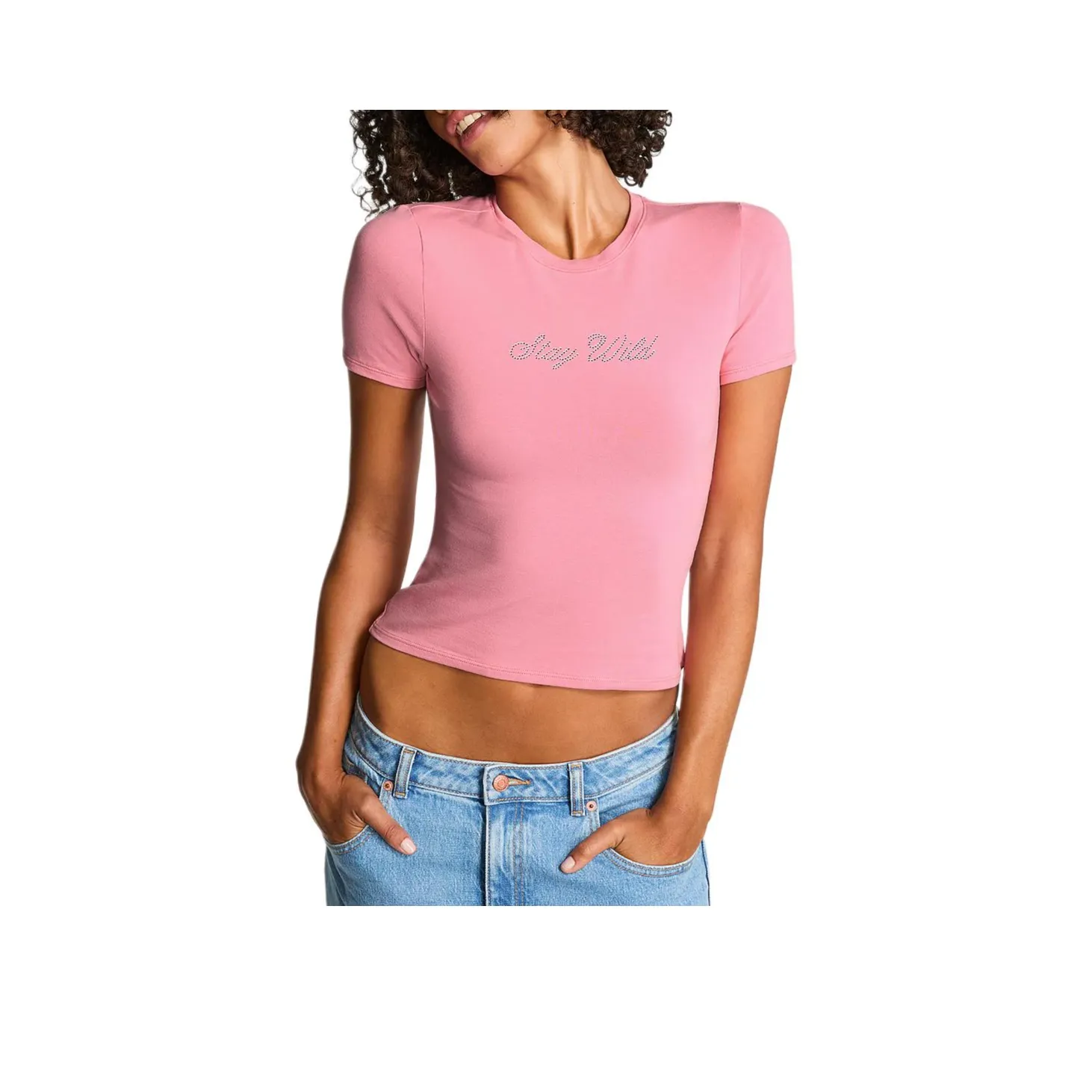 Victoria's Secret T-Shirt Женская Темно-Розовая