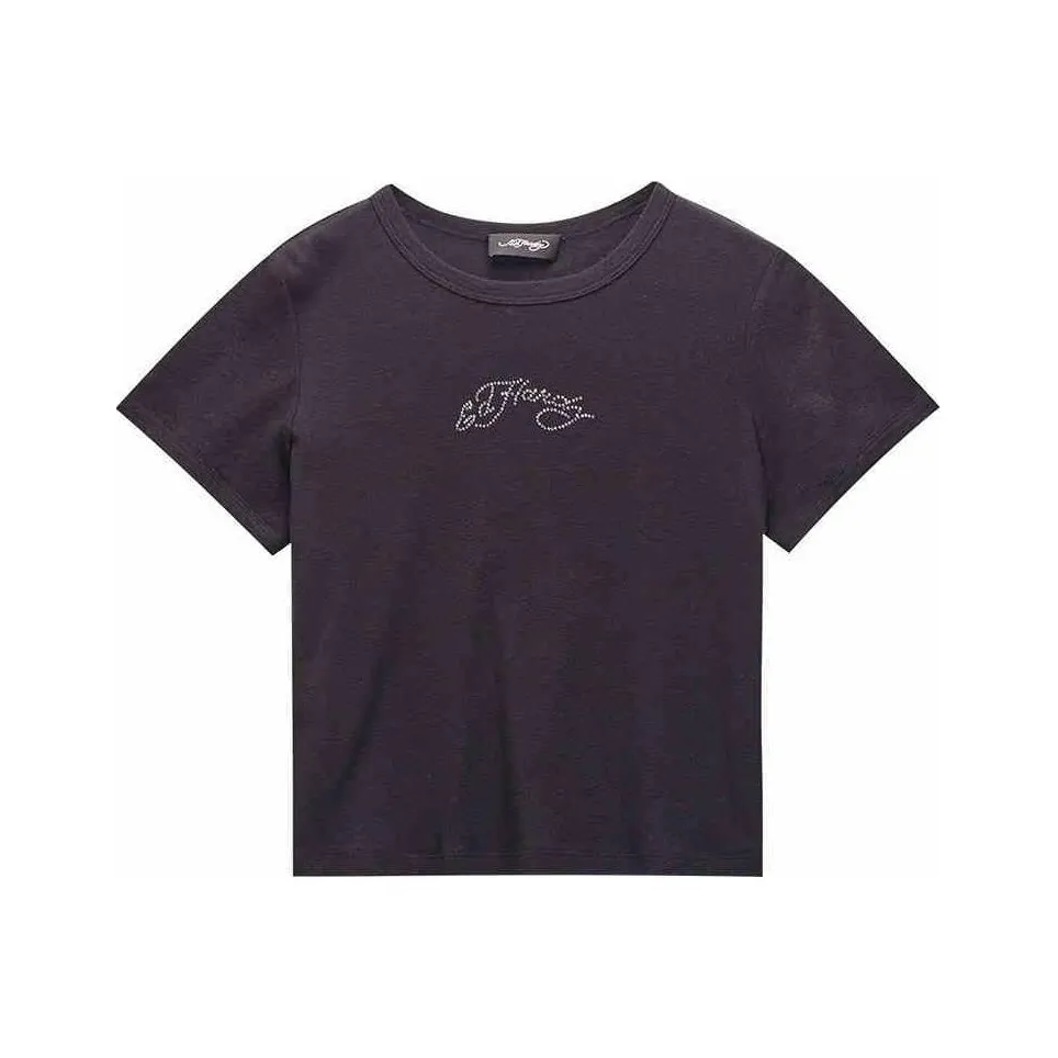 Ed Hardy SS25 Стандартная T-рубашка Женская Черная