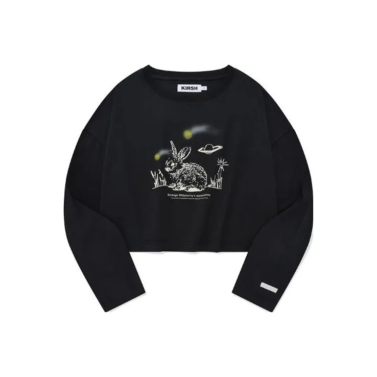 Kirsh FW23 Drop Shoulder Sleeve T Shirt Women's Black