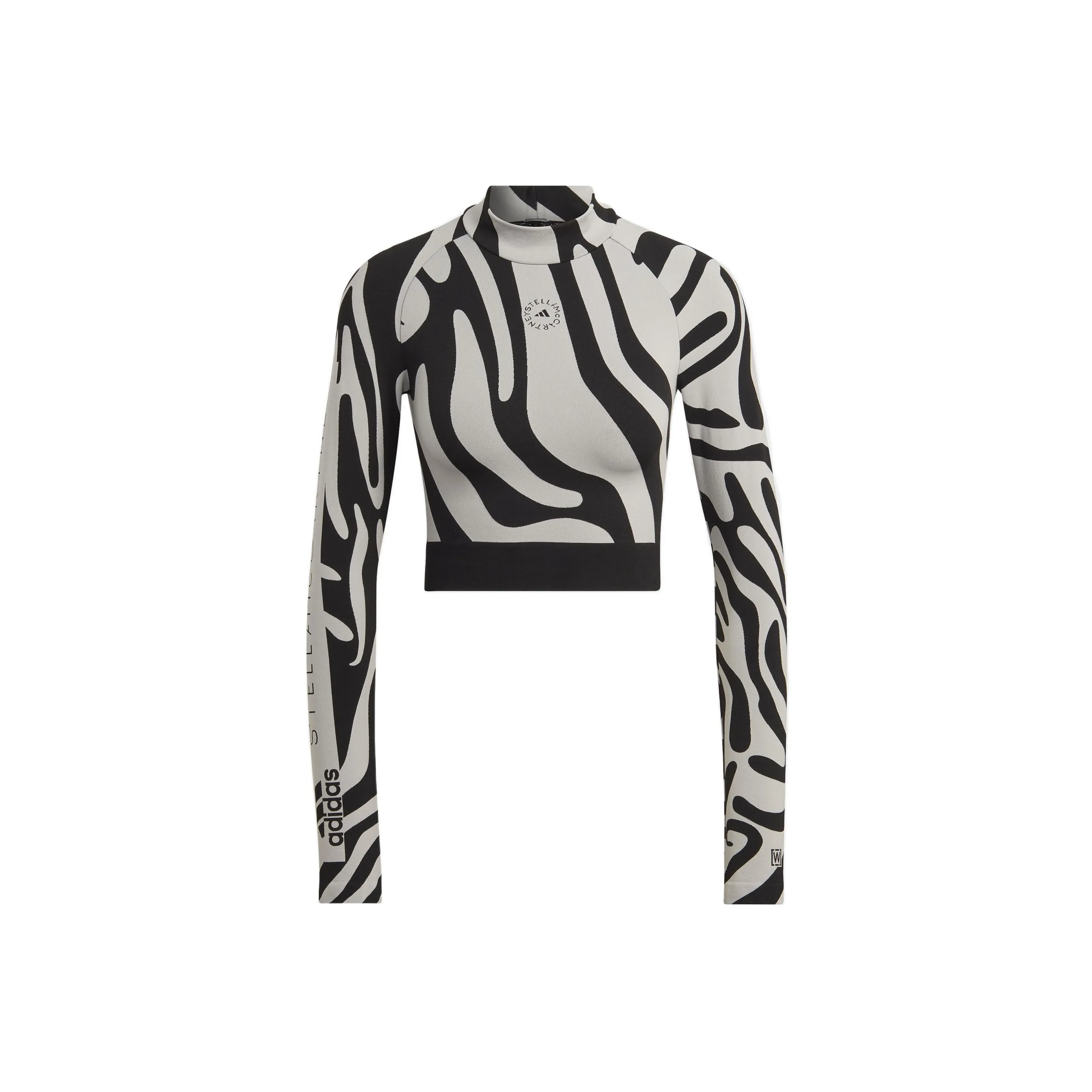 adidas By Stella McCartney Seamless Wolford Crop Top Grey