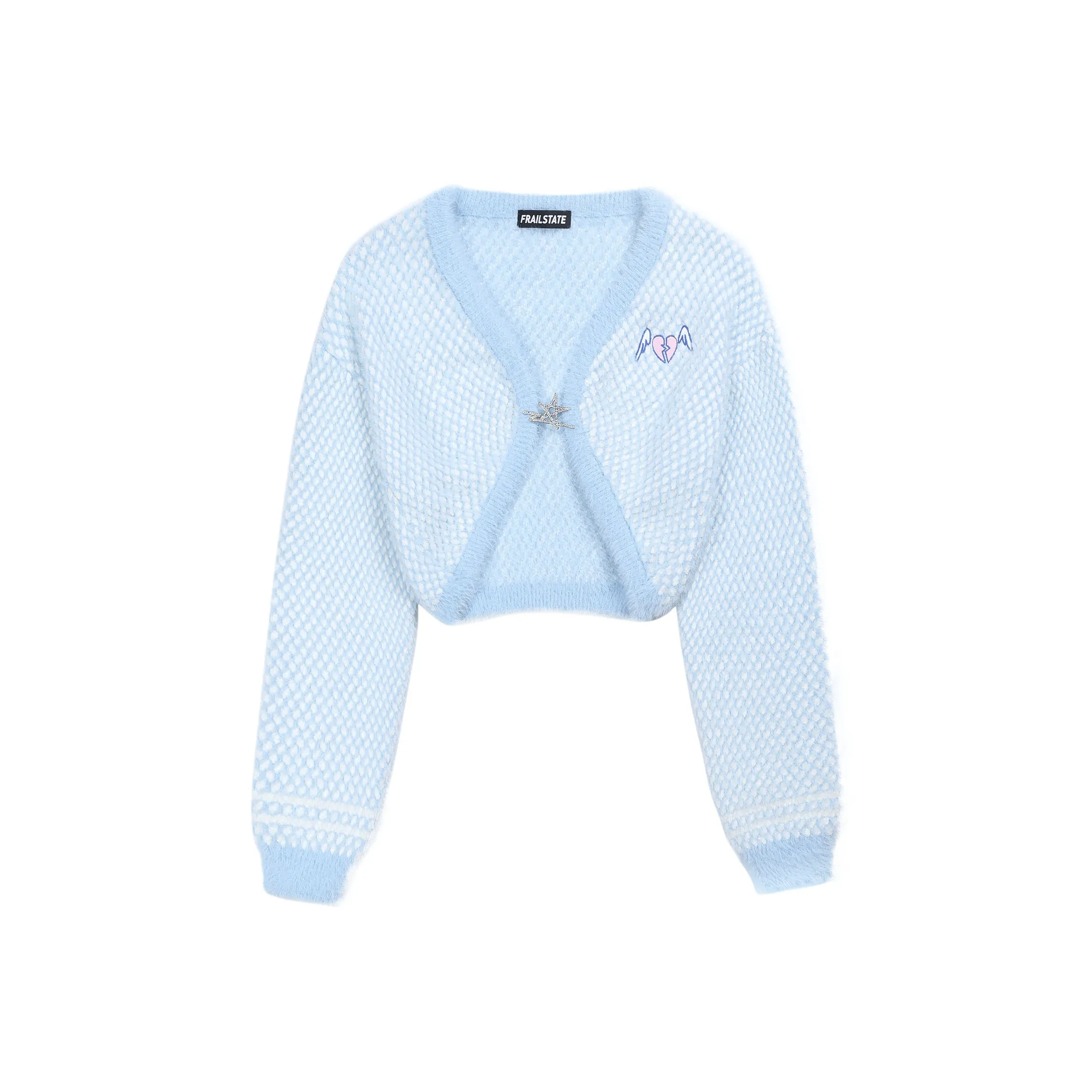 FRAIL STATE Облегающий крой Трикотаж Женский Небесно-голубой