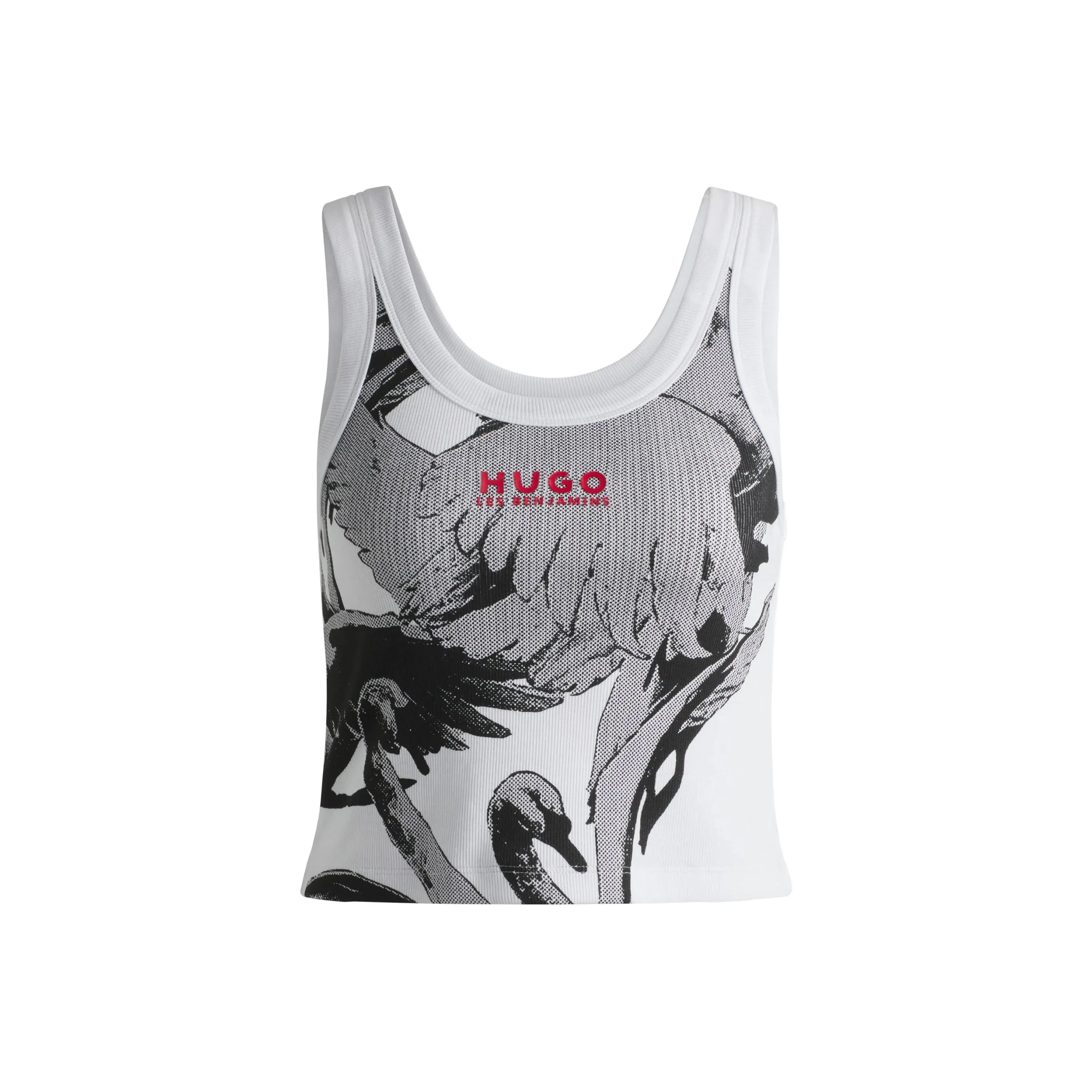 Hugo Boss X LES BENJAMINS FW24 Майка Женская Белая